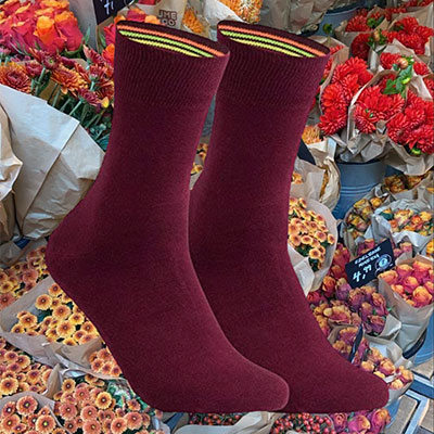 Bordeaux-Socken - gigando Colorful-Socken in der Farbe Bordeaux