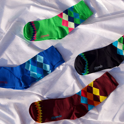 Wear your Happy-Colors - gigando Karo-Socken - Wear your Happy-Colors