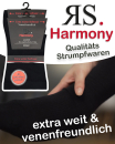 RS. Harmony Gesundheitssocken, extra weiter Bund,  Farbe marine, 2 Paar, Gr&ouml;&szlig;e 35-38
