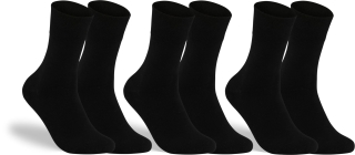 RS. Harmony Socken ohne Gummibund für Damen, 3 Paar, schwarz, 39-42