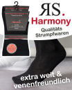 RS. Harmony Gesundheitssocken 83102, Farbe schwarz, 2 Paar, Gr&ouml;&szlig;e 43-46