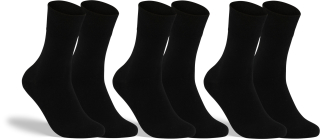 RS. Harmony Socken ohne Gummibund für Herren, aus Baumwolle, 3 Paar, Farbe schwarz, 43-46