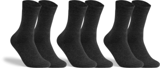RS. Harmony Socken ohne Gummibund für Herren, aus Baumwolle, 3 Paar, Farbe anthrazit, 39-42