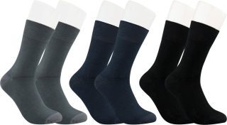 RS. Harmony Socken aus Bambus, der Alltags-Strumpf für Damen und Herren 43039 | 3 Paar | schwarz, marine, anthrazit | 35-38