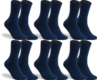 RS. Harmony Socken ohne Gummibund für Damen, 6 Paar, Marine, 39-42