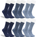 RS. Harmony Socken ohne Gummibund für Damen, 6 Paar, Jeanstöne, 39-42