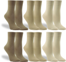RS. Harmony Socken ohne Gummibund für Damen, 6 Paar, Naturtöne, 39-42