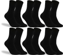 RS. Harmony Socken ohne Gummibund für Herren, aus Baumwolle, 6 Paar, Farbe schwarz, 43-46