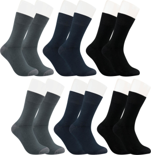 RS. Harmony Socken aus Bambus, der Alltags-Strumpf für Damen und Herren 43039 | 6 Paar | schwarz, marine, anthrazit | 39-42