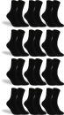 RS. Harmony Socken ohne Gummibund für Damen, 12 Paar, schwarz, 35-38