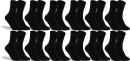 RS. Harmony Socken ohne Gummibund für Herren, aus Baumwolle, 12 Paar, Farbe schwarz, 43-46