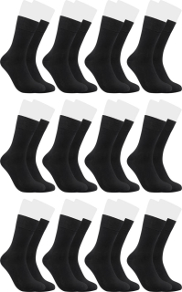 RS. Harmony Socken aus Bambus, der Alltags-Strumpf für Damen und Herren 43033 | 12 Paar | schwarz | 43-46