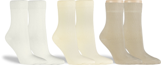 RS. Harmony Socken ohne Gummibund für Damen, 3 Paar, banane, vanille, sand, 39-42