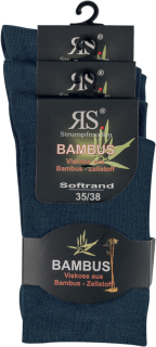 RS. Harmony Socken aus Bambus, der Alltags-Strumpf für Damen und Herren 43044 | 3 Paar | marine | 39-42