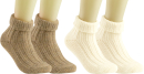 RS. Harmony | Socken und Strümpfe für Damen | Alpaka mit Umschlag | 2 Paar | natur, wollweiß | 35-38