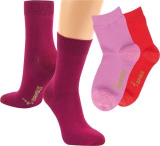 RS. Harmony Kinder Socken "Bambus", verstärkte Belastungszonen, extra weich auf der Haut, atmungsaktiv, für Mädchen und Jugendliche | rosé, pink, bordeaux | 27-30 | 6 Paar