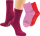 RS. Harmony Kinder Socken "Bambus", verstärkte Belastungszonen, extra weich auf der Haut, atmungsaktiv, für Mädchen und Jugendliche | rosé, pink, bordeaux | 27-30 | 6 Paar