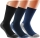 RS. Harmony | Outdoor-Funktionsstrumpf aus Baumwolle | Socken mit Wellness Frottee-Sohle | für Damen und Herren 32969 (83115) | 2 Paar | Farbe grau - schwarz, marine, jeans | Größe 43-46