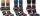 RS. Harmony Design-Socken Bambus mit bunte Ringel-Streifen Motiv für Damen, Komfortbund und sehr flache Zehen-Naht 12004 (81105) | 3 Paar | schwarz, natur, blau - farbige stripes | 39-42