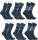 RS. Harmony Business-Socken mit Design für Herren, Komfortbund ohne Gummidruck, extra feiner Stoff und sehr flache Zehennaht durch Handkettelung 32095 (83104) | 6 Paar | marine-jeans mit Ringel | 43-46
