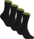 gigando  | black meets bordeaux Baumwoll-Socken  | 4 Paar  | schwarz-grün  | 43-46  |