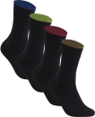 gigando  | black meets bordeaux Baumwoll-Socken  | 4 Paar  | schwarz-blau, -bordeaux, -braun, -grün  | 35-38  |