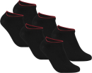 gigando  | Edge Bambus-Sneaker-Socken  | 6 Paar  | schwarz-rot  | 43-46  |