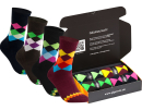 gigando  | karo Baumwoll-Socken  | 4 Paar  | schwarz,...
