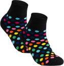 gigando  | Colored Thermo Socks with Dots and Stripes  | 2 Paar  | 2x black dots  | 39-42  |
