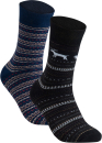 gigando  | Comfortable Christmas Socks  | 2 Paar  | schwarz, marine  | 35-38  |