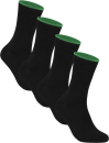 gigando  | Edge Bambus-Socken für Damen und Herren  | 4 Paar  | schwarz-grün  | 43-46  |