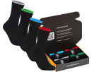 gigando  | Edge Bambus-Socken für Damen und Herren  | 4 Paar  | je 1x Farbring rot, grün, blau, silber  | 39-42  |