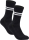 gigando  | Sports Baumwoll-Socken für Damen und Herren  | 2 Paar  | 2x schwarz  | 43-46  |