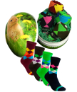 gigando  | bunte karierte Baumwoll-Socken als Ostergeschenk  | 4 Paar  | braun, marine, bordeaux, grün  | 35-38  |