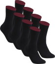 gigando  | black meets bordeaux Baumwoll-Socken  | 8 Paar  | schwarz-bordeaux  | 43-46  |