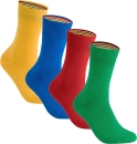 gigando  | colorful Baumwoll Socken in Christbaumkugel | 4 Paar | rot, blau, gelb, grün | 35-38 |