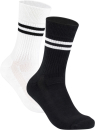 gigando  | Sports Baumwoll-Socken für Damen und Herren  | 2 Paar  | schwarz, weiß  | 35-38  |