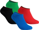 gigando | colorful Baumwoll-Sneaker-Socken | 4 Paar | rot, grün, blau, schwarz | 39-42